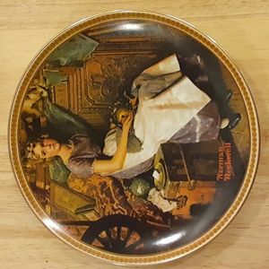 Knowles Norman Rockwell Ltd Ed  "Dreaming In The Attic"  Certified Stamp NWOT